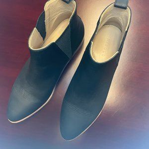 Nisolo black leather booties